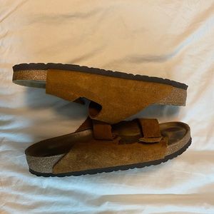 Birkenstock Soft Sole Mink Suede Arizona Sandals.